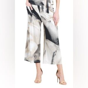 CLARA SUNWOO Watercolor High Rise Scrunch Pocket Gaucho Pants